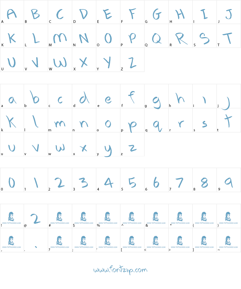 Anxiety Management Font Character